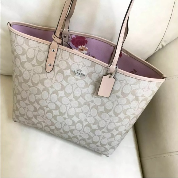 SOLD ! Coach Painted Peony floral Tote 3 PC SET - Picture 4 of 7